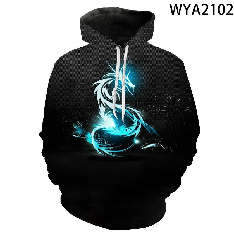 New 3D Printed China Dragon Hoodies Men Women Children Sweatshirts Fashion Cartoon Anime Dragon Hoodie Pullover