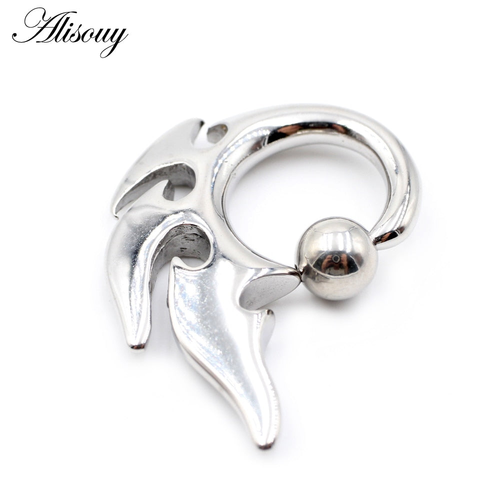 Dragon Hollywood X - 1pc Stainless Steel Spiral Dragon Ear Weights Ear Tunnels Plugs Expander Gauges Body Piercing Jewelry - BEVERLY HILLS - CALIFORNIA - USA