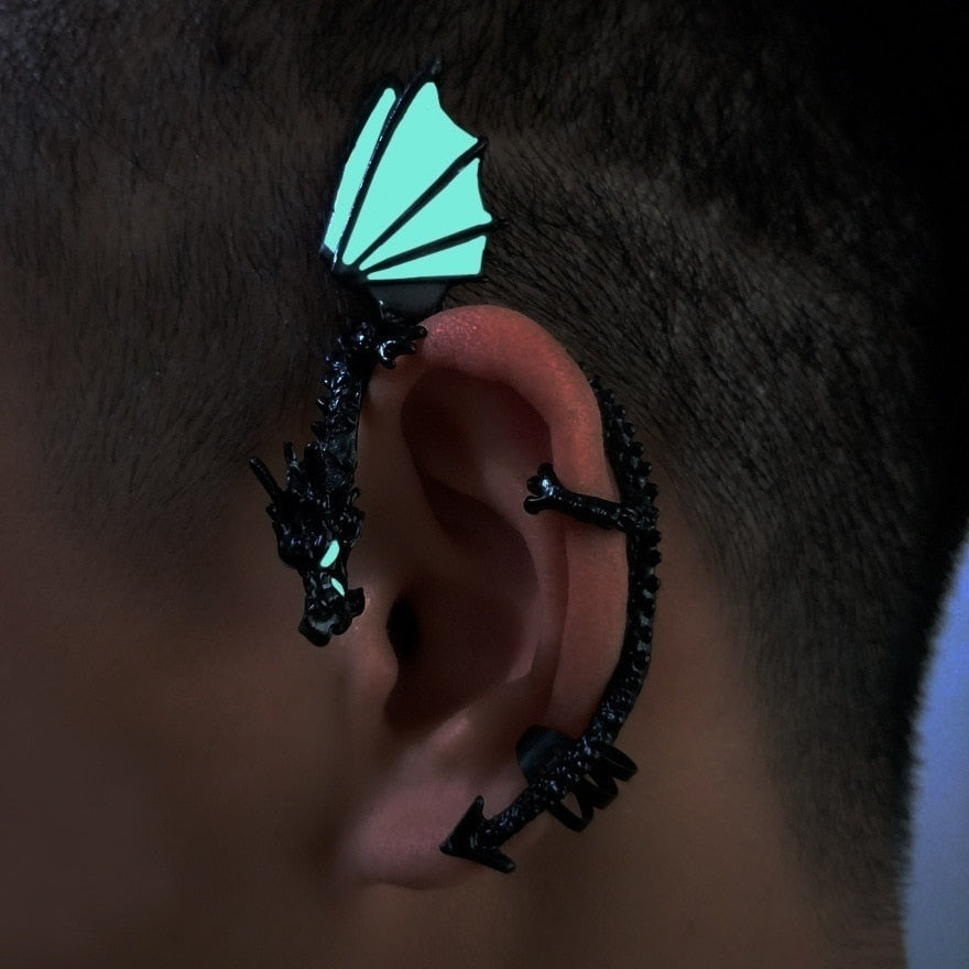 Dragon Hollywood X - Dragon Cuff Earrings For Women and Men - Gothic Ear Wrap Retro Clip Earrings Piercing Fashion Jewelry - BEVERLY HILLS - CALIFORNIA - USA