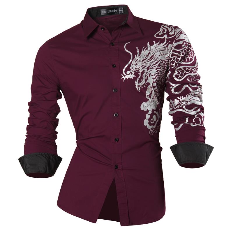 DRAGON HOLLYWOOD X - Sport Trendy MENS WOMENS UNISEX Shirt Dress Casual Long Sleeve Fashion Dragon Stylish -BEVERLY HILLS CALIFORNIA