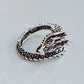 Dragon Hollywood X Ring - Silver Fashion Gothic Ancient Dragon Mens and Womens Jewelry Opening Ring - Awesome Personal or Gift Ring - BEVERLY HILLS - CALIFORNIA - USA