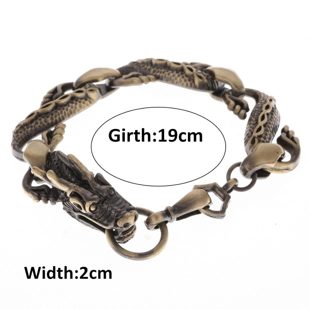 DRAGON HOLLYWOOD X - High quality Dragon Black vintage bracelet for men AND women fashion Jewelry hip hop Bracelets AND Bangles Jewelry