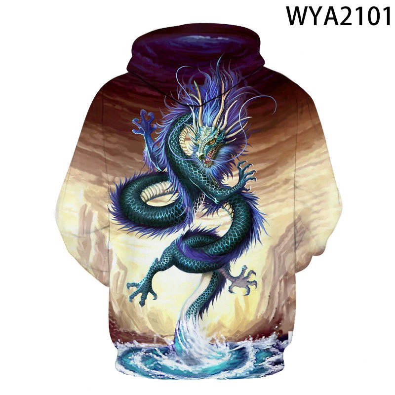 New 3D Printed China Dragon Hoodies Men Women Children Sweatshirts Fashion Cartoon Anime Dragon Hoodie Pullover