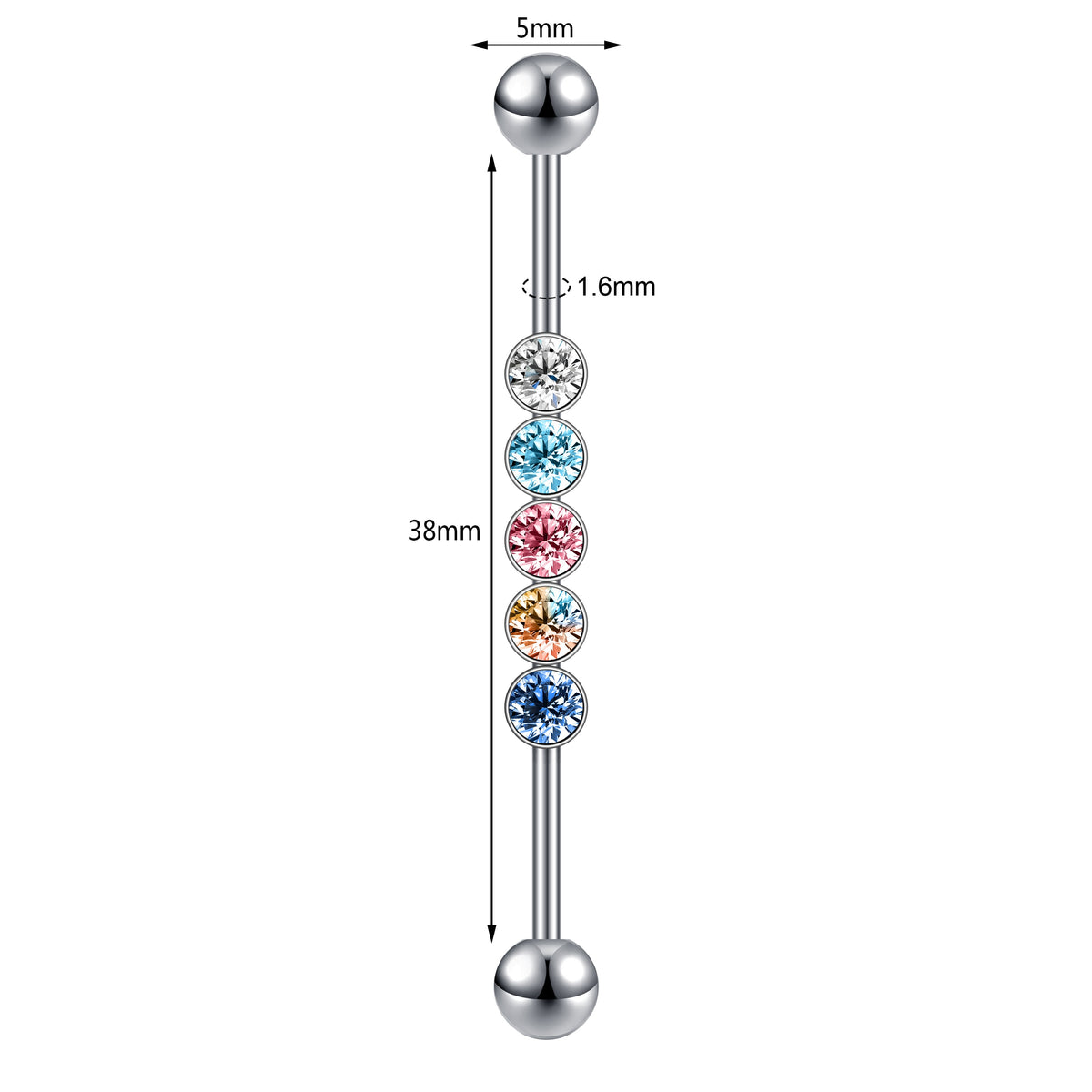 Dragon Hollywood X - Industrial Piercing Earring Women and Men Stainless Steel Helix Ear Piercing Dragon Snake Long Earring Jewelry Barbell Earring - BEVERLY HILLS - CALIFORNIA - USA