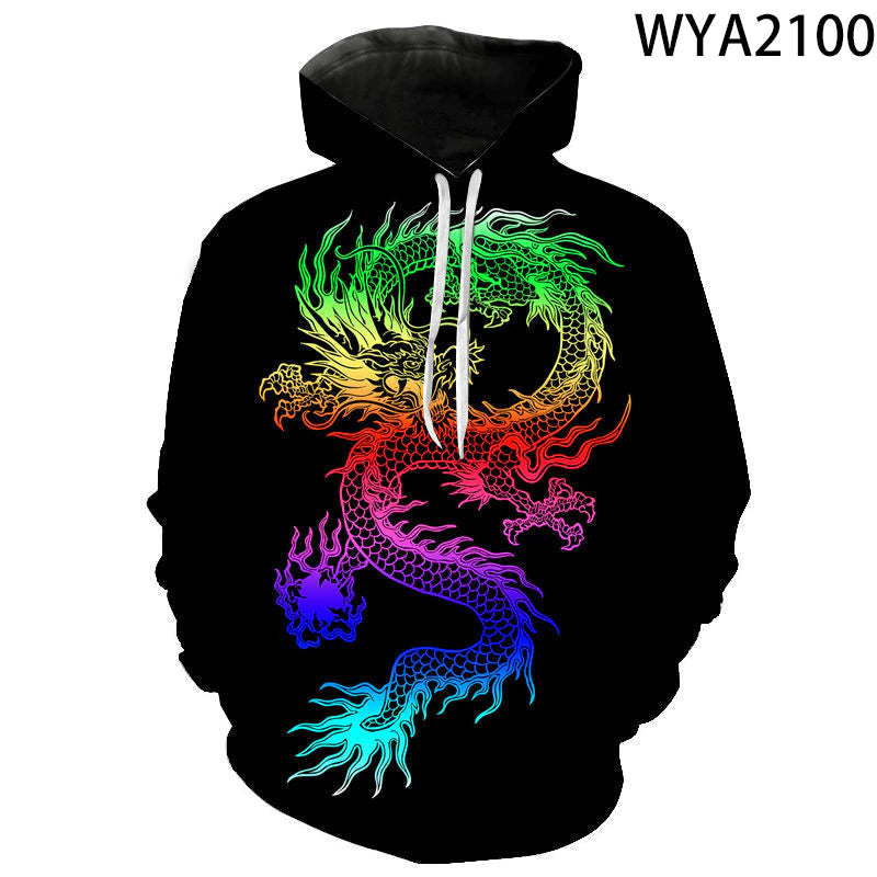 New 3D Printed China Dragon Hoodies Men Women Children Sweatshirts Fashion Cartoon Anime Dragon Hoodie Pullover