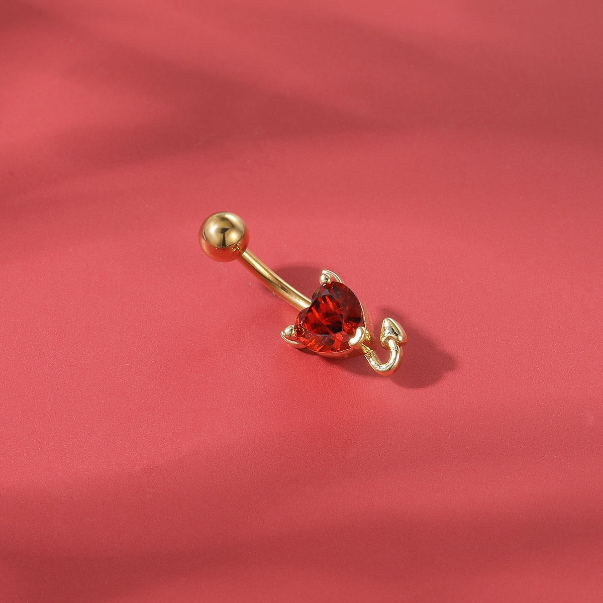Dragon Hollywood X - 14G Dragon Claw Belly Button Body Ring Women and Men Stainless Steel Navel Ring - Crystal - Heart - Moon - Bee - Bug - Cat - Piercing Body Jewelry - BEVERLY HILLS - CALIFORNIA - USA