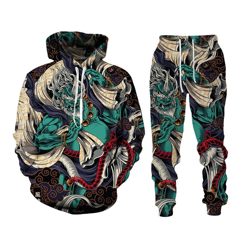 Dragon Hollywood X - 3D Dragon God Printed Mens Womens Hooded Sweater Sportswear Tracksuit Clothing Suit -BEVERLY HILLS CALIFORNIA