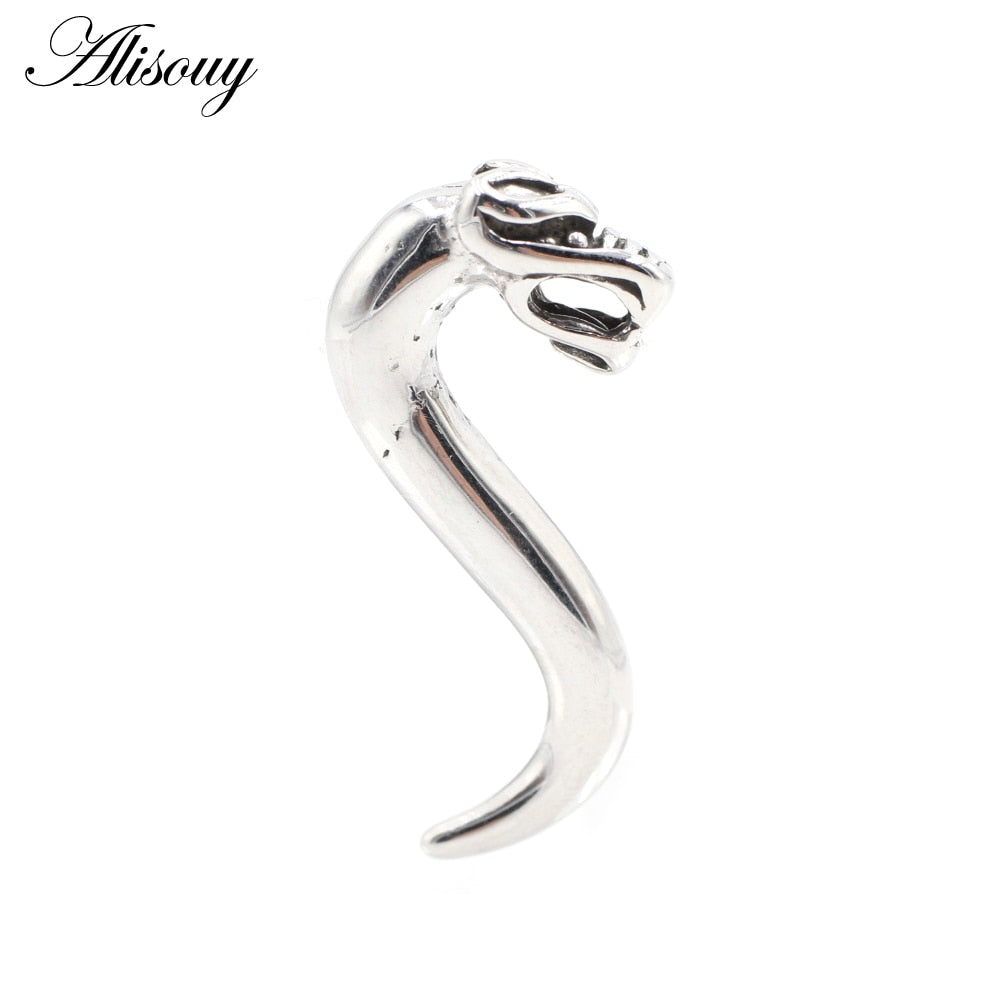 Dragon Hollywood X - 1pc Stainless Steel Spiral Dragon Ear Weights Ear Tunnels Plugs Expander Gauges Body Piercing Jewelry - BEVERLY HILLS - CALIFORNIA - USA