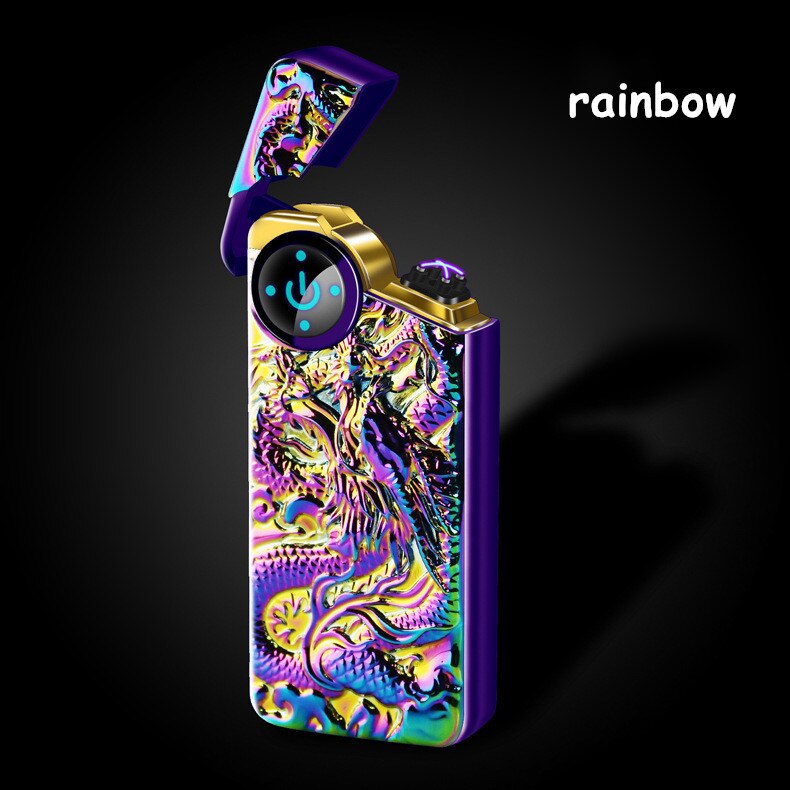 Personality Ignition And Display Power Arc Smart Gift  Dual Dragon Plasma Lighter