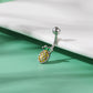Dragon Hollywood X - 14G Dragon Claw Belly Button Body Ring Women and Men Stainless Steel Navel Ring - Crystal - Heart - Moon - Bee - Bug - Cat - Piercing Body Jewelry - BEVERLY HILLS - CALIFORNIA - USA