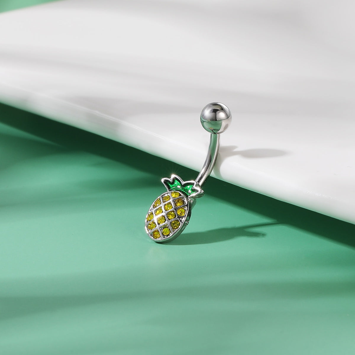 Dragon Hollywood X - 14G Dragon Claw Belly Button Body Ring Women and Men Stainless Steel Navel Ring - Crystal - Heart - Moon - Bee - Bug - Cat - Piercing Body Jewelry - BEVERLY HILLS - CALIFORNIA - USA