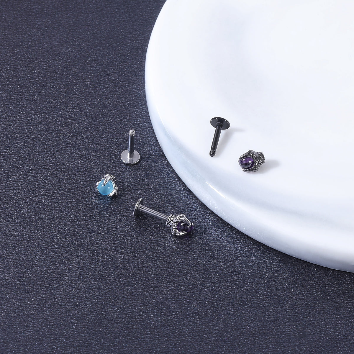 Dragon Hollywood X - 16G Dragon Claw Lip Studs Piercing Stainless Steel - Dragon Claw Conch Tragus Earring 2022 Piercing Jewelry - BEVERLY HILLS - CALIFORNIA - USA
