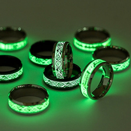 Dragon Hollywood X - Fashion Luminous Dragon Ring Love Heart Retro Stainless Steel Fluorescent Rings for Men Plus Couple Rings  Luxury Jewelry Gift - BEVERLY HILLS, CALIFORNIA - USA