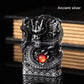 Heavy Armor Dragon Embossed Metal Shell Wheel Kerosene Lighter Men Gadgets Kerosene Oil Gasoline Pattern Lighter