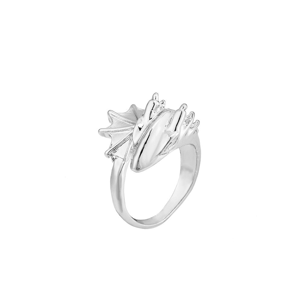 Dragon Hollywood X - Fashion Punk Viking Animal Dragon Adjustable Finger Ring Women Men Enamel Snake Rings Statement Jewelry Gift Accessories -BEVERLY HILLS