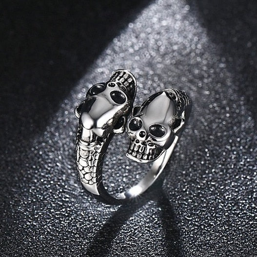 Dragon Hollywood X - 1pcs Titanium Steel Eagle Dragon Claw Halloween Skull Ring Hot Selling Men & Women Domineering Opening Rock Animal Jewelry