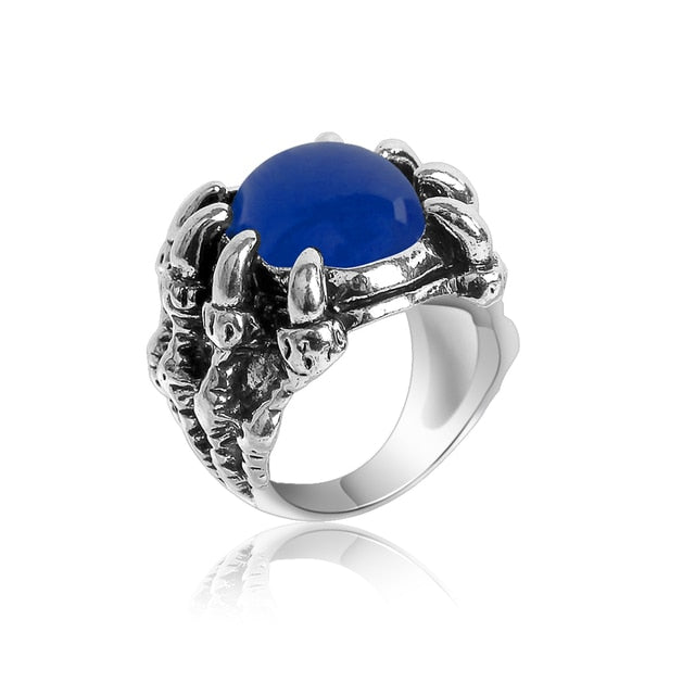 Dragon Hollywood X - 1pcs Titanium Steel Eagle Dragon Claw Halloween Skull Ring Hot Selling Men & Women Domineering Opening Rock Animal Jewelry