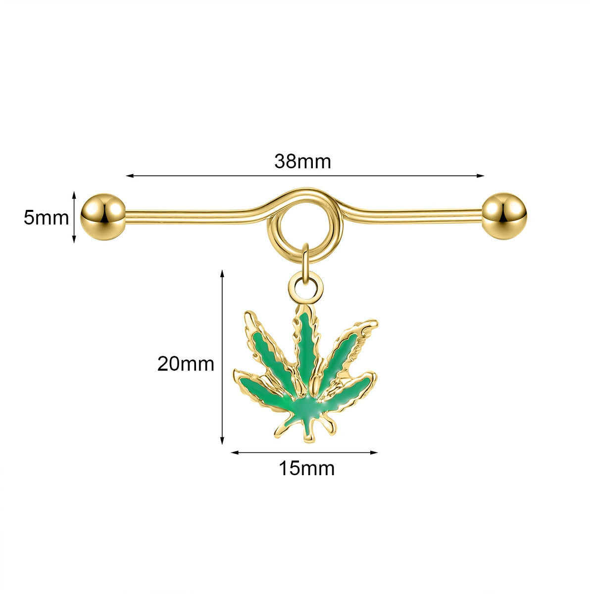 Dragon Hollywood X - Industrial Piercing Earring Women and Men Stainless Steel Helix Ear Piercing Dragon Snake Long Earring Jewelry Barbell Earring - BEVERLY HILLS - CALIFORNIA - USA