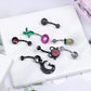 Dragon Hollywood X - 14G Dragon Claw Belly Button Body Ring Women and Men Stainless Steel Navel Ring - Crystal - Heart - Moon - Bee - Bug - Cat - Piercing Body Jewelry - BEVERLY HILLS - CALIFORNIA - USA
