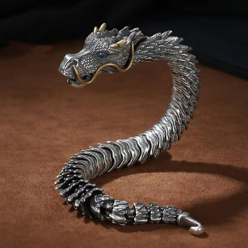 Dragon Hollywood X - Black Gun Dragon Men Bracelet Hip Hop Rock Style Golden Horn Domineering Women Party Copper Alloy Fashion Jewellery - BEVERLY HILLS-CALIFORNIA-USA
