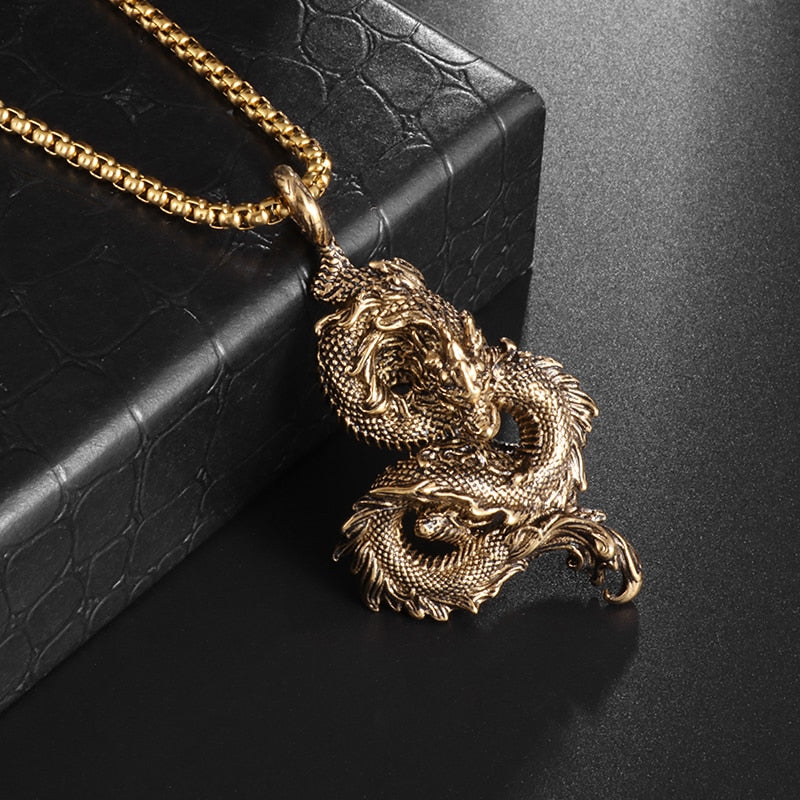 Dragon Hollywood X - Dragon Pendant Necklace for Men Women Fashion Necklace Party Jewelry Gift - BEVERLY HILLS - CALIFORNIA