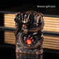 Heavy Armor Dragon Embossed Metal Shell Wheel Kerosene Lighter Men Gadgets Kerosene Oil Gasoline Pattern Lighter