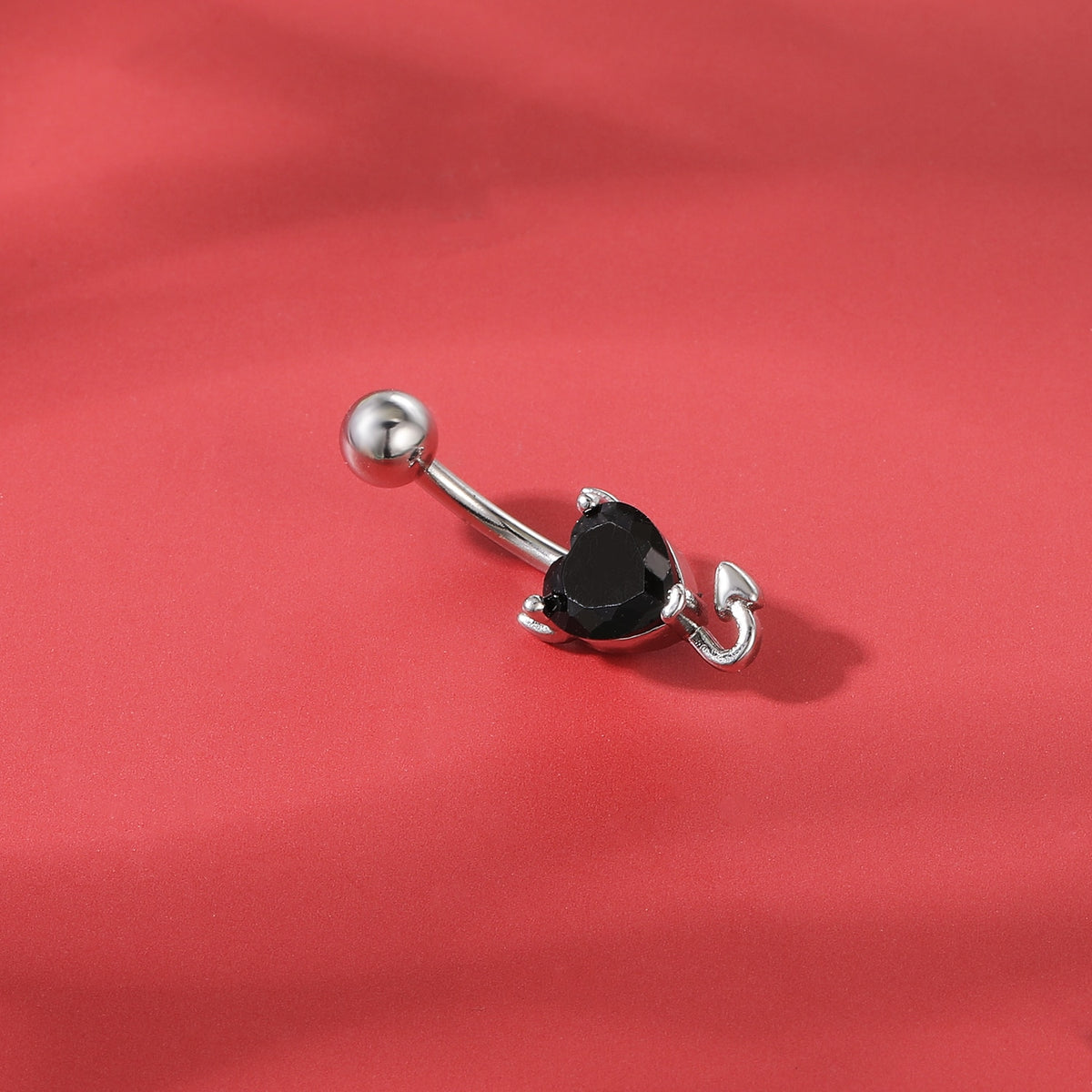 Dragon Hollywood X - 14G Dragon Claw Belly Button Body Ring Women and Men Stainless Steel Navel Ring - Crystal - Heart - Moon - Bee - Bug - Cat - Piercing Body Jewelry - BEVERLY HILLS - CALIFORNIA - USA