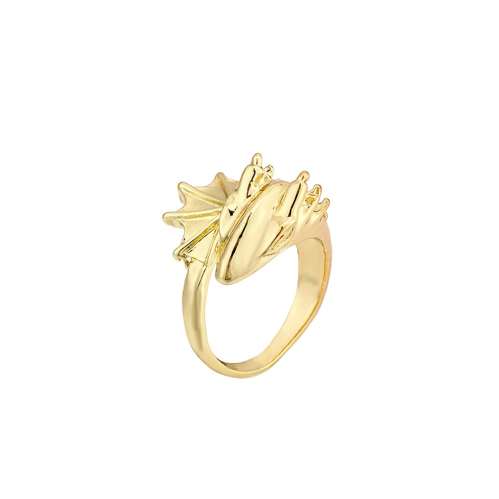 Dragon Hollywood X - Fashion Punk Viking Animal Dragon Adjustable Finger Ring Women Men Enamel Snake Rings Statement Jewelry Gift Accessories -BEVERLY HILLS