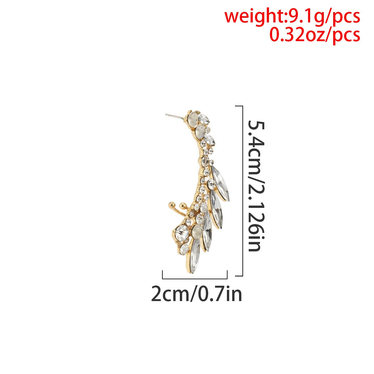Dragon Hollywood X Ear Cuff - Flying Dragon and Fascinating Frog Clip On Earrings Ear Cuff for Men and Women Ear Wrap Earcuff Cartilage Earring Gothic Jewelry Awesome Unique Gift - BEVERLY HILLS - CALIFORNIA - USA