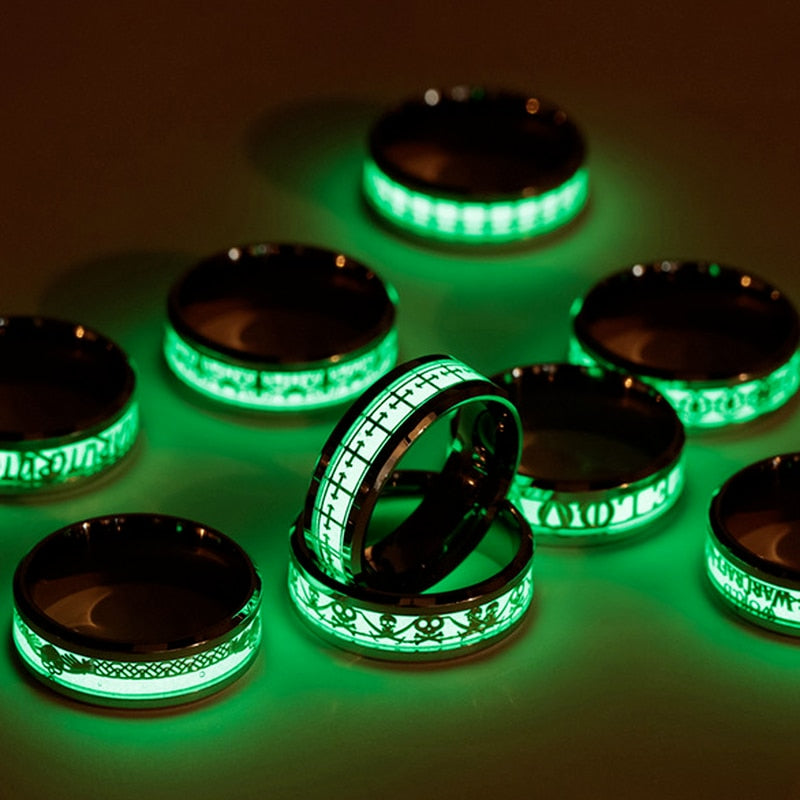 Dragon Hollywood X - Fashion Luminous Dragon Ring Love Heart Retro Stainless Steel Fluorescent Rings for Men Plus Couple Rings  Luxury Jewelry Gift - BEVERLY HILLS, CALIFORNIA - USA