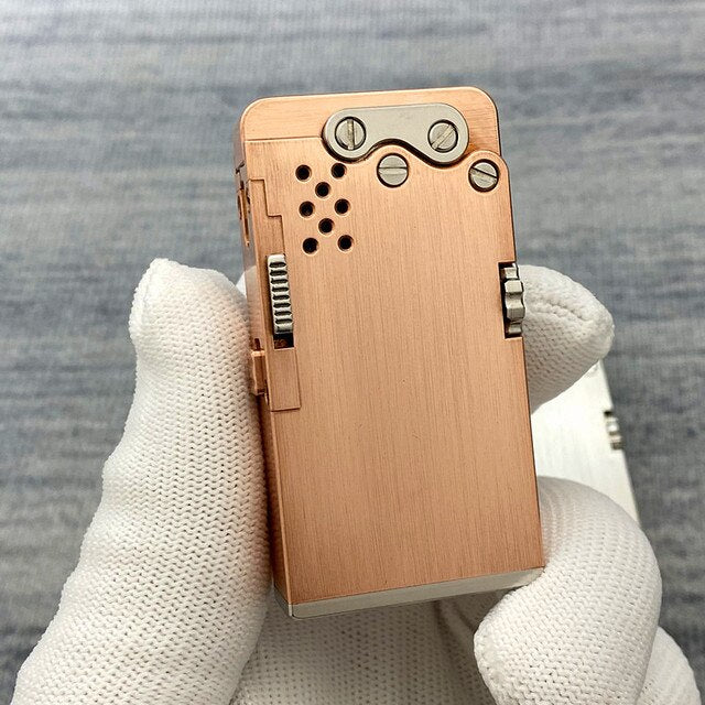 Manual Titanium Alloy Dragon Tongue Automatic Kerosene Lighter One-button Automatic Ignition Military Machinery Lighter
