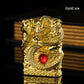 Heavy Armor Dragon Embossed Metal Shell Wheel Kerosene Lighter Men Gadgets Kerosene Oil Gasoline Pattern Lighter