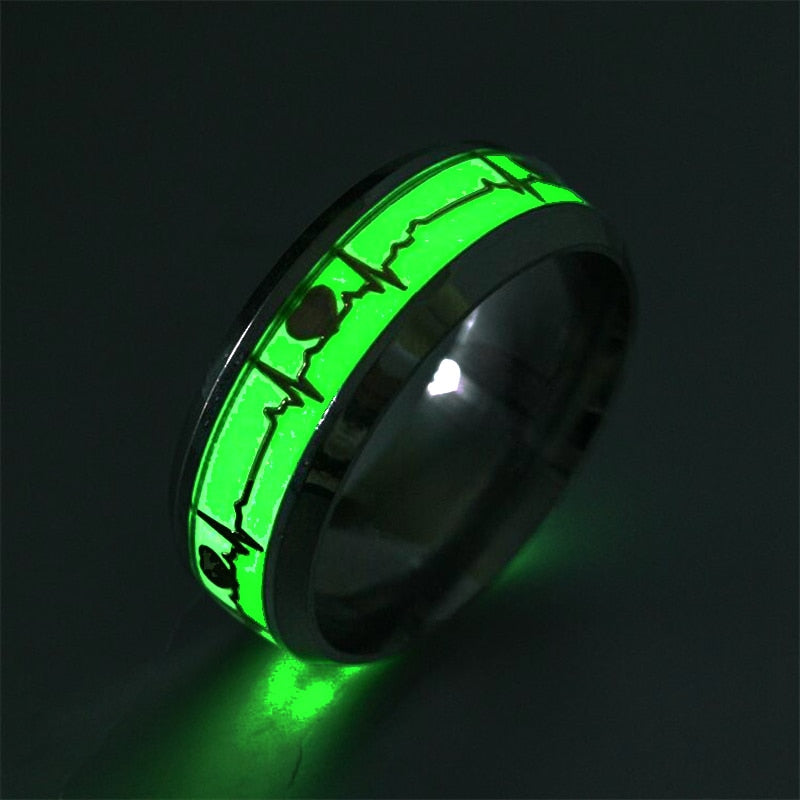 Dragon Hollywood X - Fashion Luminous Dragon Ring Love Heart Retro Stainless Steel Fluorescent Rings for Men Plus Couple Rings  Luxury Jewelry Gift - BEVERLY HILLS, CALIFORNIA - USA