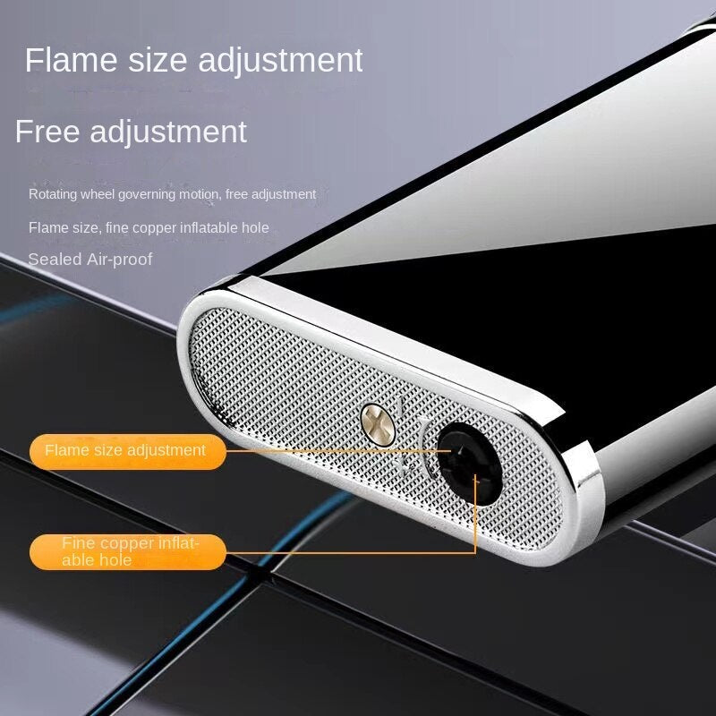 Blue Flame Metal Rocker Arm Ignition Tiger Head Double Fire Dragon Lighter Creative Windproof Open Fire Conversion Lighter