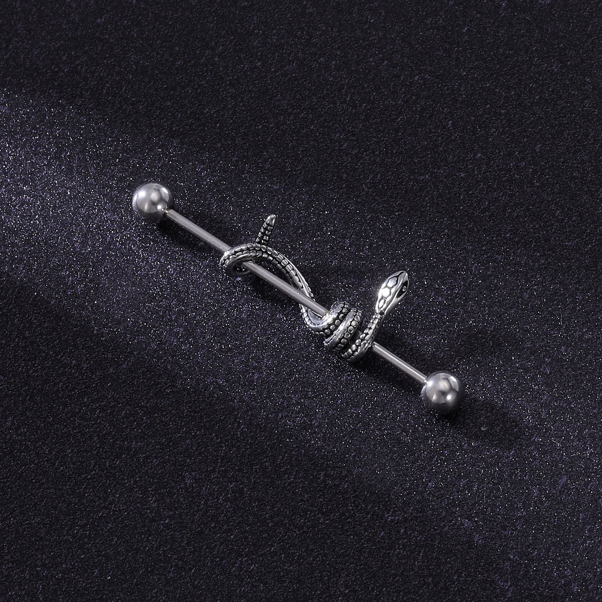 Dragon Hollywood X - Industrial Piercing Earring Women and Men Stainless Steel Helix Ear Piercing Dragon Snake Long Earring Jewelry Barbell Earring - BEVERLY HILLS - CALIFORNIA - USA