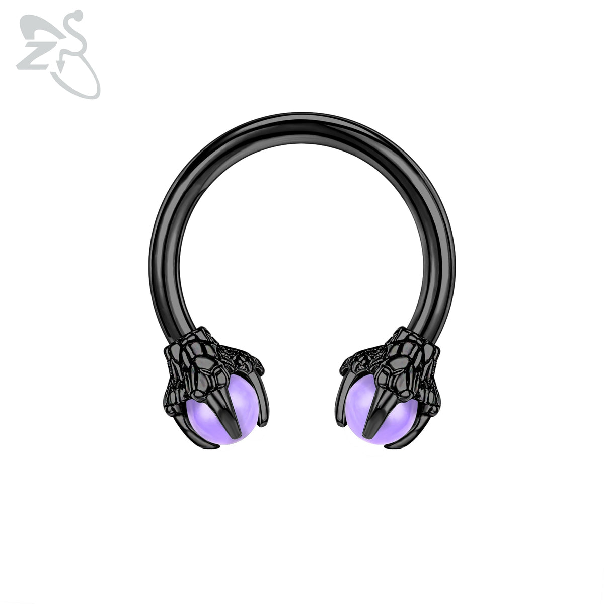 Dragon Hollywood X - ZS 1 Piece 16G Stainless Steel Opalite Dragon Nose Ring Horseshoes Nariz Piercing S-Shape Ear Cartilage Helix Piercings Jewelry - BEVERLY HILLS - CALIFORNIA - USA