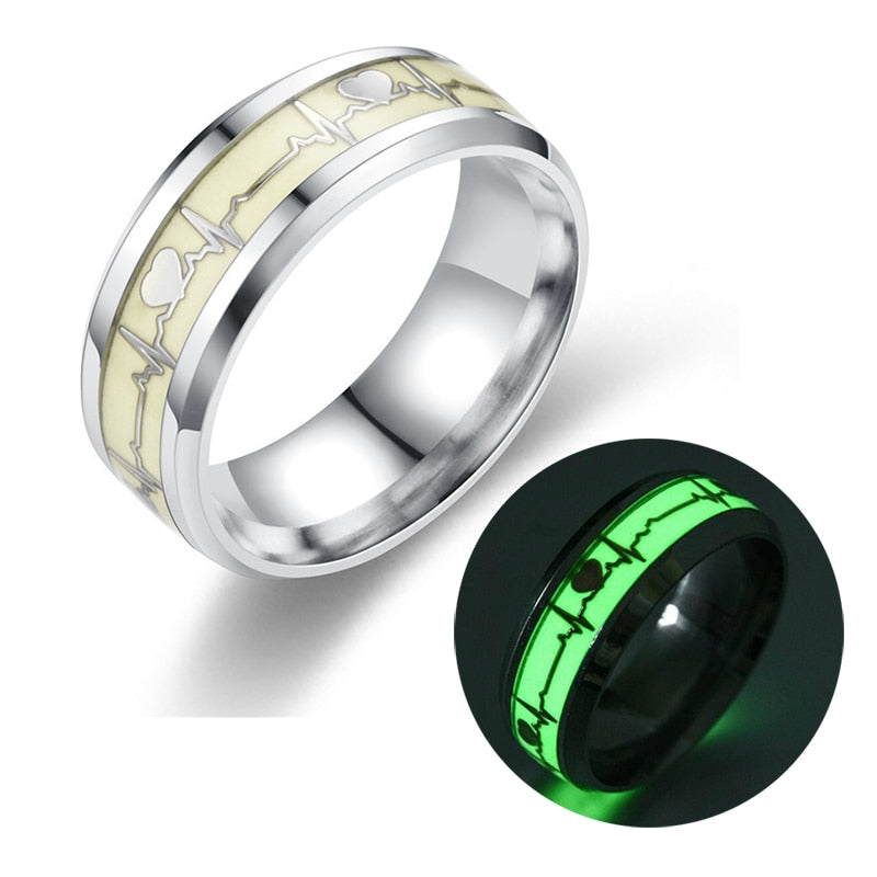 Dragon Hollywood X - Fashion Luminous Dragon Ring Love Heart Retro Stainless Steel Fluorescent Rings for Men Plus Couple Rings  Luxury Jewelry Gift - BEVERLY HILLS, CALIFORNIA - USA