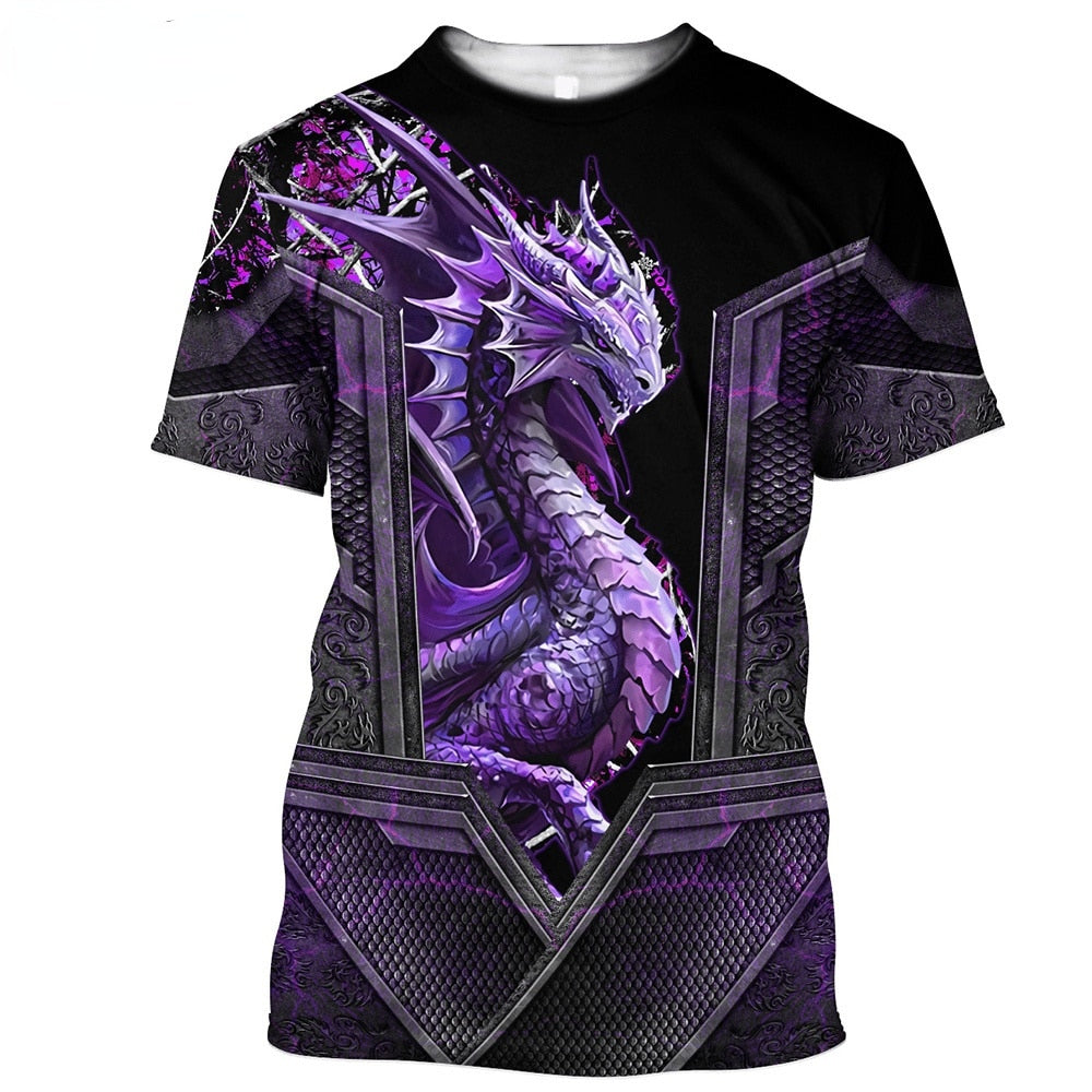 DRAGON HOLLYWOOD X - 3D Clothing Tattoo Dragon MENS WOMENS T Shirt 3D Printed Short Sleeve Polyester Fashion Casual Hip Hop Top Summer Free - BEVERLY HILLS CA.