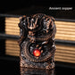 Heavy Armor Dragon Embossed Metal Shell Wheel Kerosene Lighter Men Gadgets Kerosene Oil Gasoline Pattern Lighter