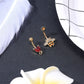 Dragon Hollywood X - 14G Dragon Claw Belly Button Body Ring Women and Men Stainless Steel Navel Ring - Crystal - Heart - Moon - Bee - Bug - Cat - Piercing Body Jewelry - BEVERLY HILLS - CALIFORNIA - USA