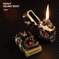 Heavy Armor Dragon Embossed Metal Shell Wheel Kerosene Lighter Men Gadgets Kerosene Oil Gasoline Pattern Lighter