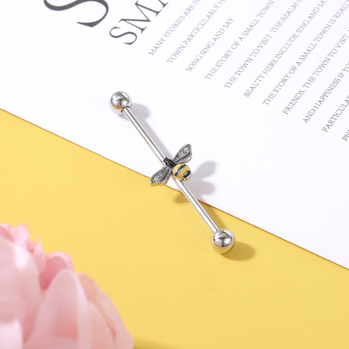 Dragon Hollywood X - Industrial Piercing Earring Women and Men Stainless Steel Helix Ear Piercing Dragon Snake Long Earring Jewelry Barbell Earring - BEVERLY HILLS - CALIFORNIA - USA