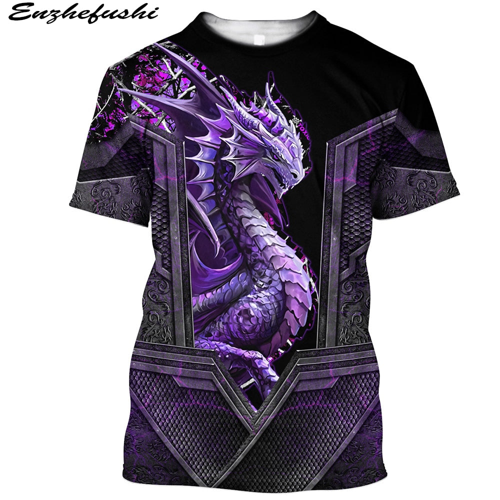DRAGON HOLLYWOOD X - 3D Clothing Tattoo Dragon MENS WOMENS T Shirt 3D Printed Short Sleeve Polyester Fashion Casual Hip Hop Top Summer Free - BEVERLY HILLS CA.