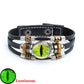 Dragon Hollywood X - Luminous Dragon Eyes Leather Bracelet Man Evil Eye Round Clear Glass Cabochon Button Multilayer Bracelets Bangles Wristband Gift - BEVERLY HILLS-CALIFORNIA-USA