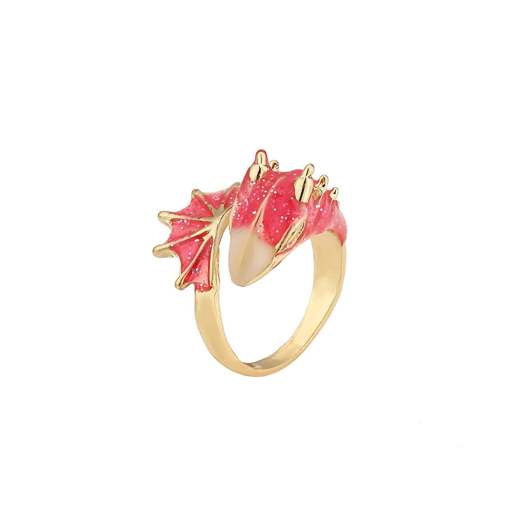 Dragon Hollywood X - Fashion Punk Viking Animal Dragon Adjustable Finger Ring Women Men Enamel Snake Rings Statement Jewelry Gift Accessories -BEVERLY HILLS