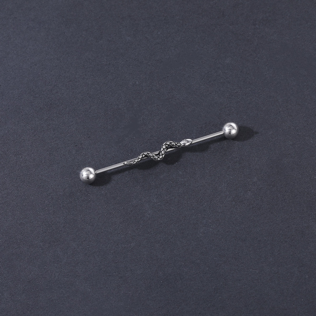 Dragon Hollywood X - Industrial Piercing Earring Women and Men Stainless Steel Helix Ear Piercing Dragon Snake Long Earring Jewelry Barbell Earring - BEVERLY HILLS - CALIFORNIA - USA