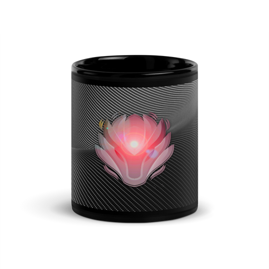 A Dragon Hollywood X - Black Glossy Goblet Mug - { THE HOLLY GRAIL } #1 - Cup, Jug, Flagon, Chalice, Coffee - BEVERLY HILLS-CALIFORNIA-USA