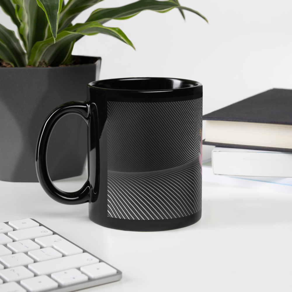 A Dragon Hollywood X - Black Glossy Goblet Mug - { THE HOLLY GRAIL } #1 - Cup, Jug, Flagon, Chalice, Coffee - BEVERLY HILLS-CALIFORNIA-USA