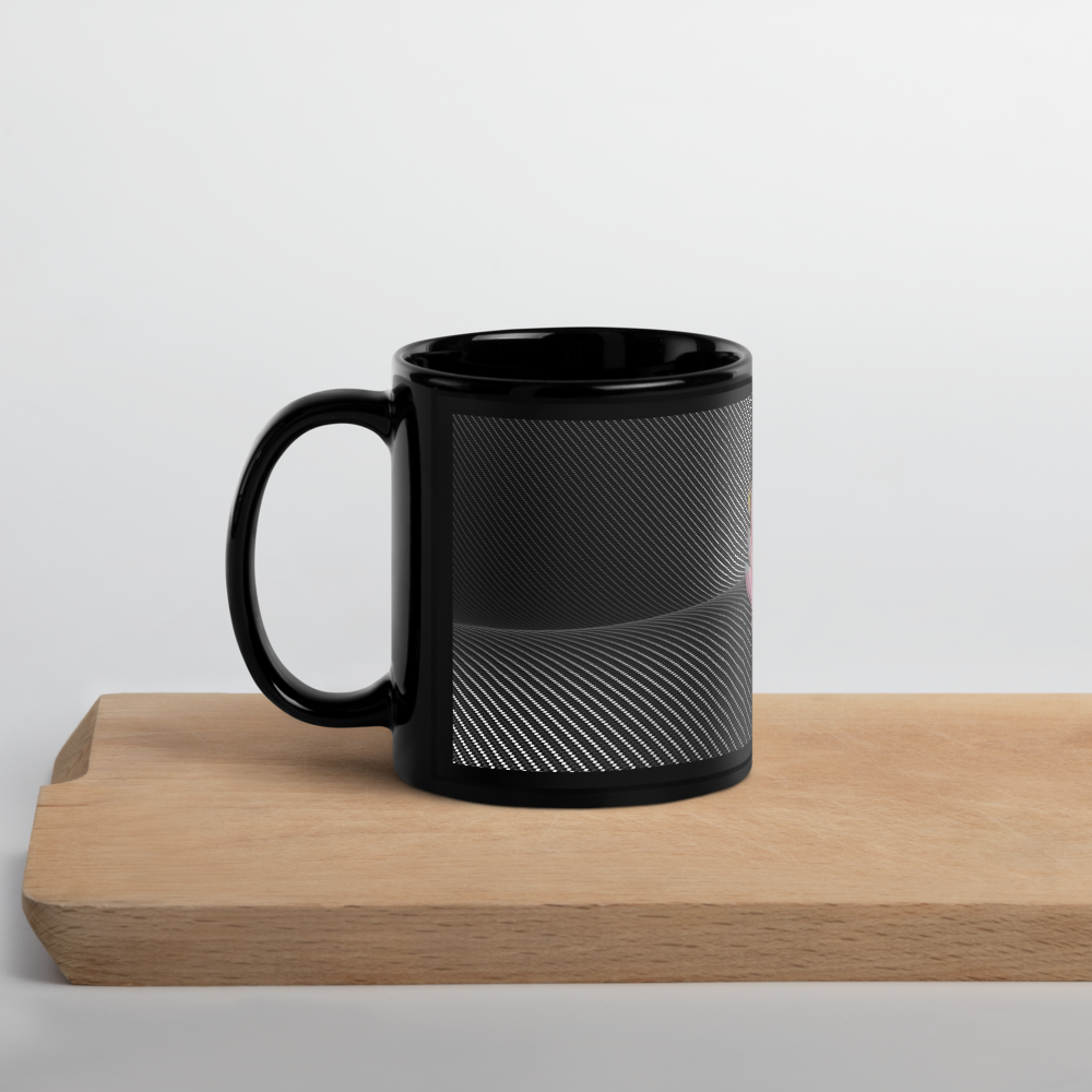 A Dragon Hollywood X - Black Glossy Goblet Mug - { THE HOLLY GRAIL } #1 - Cup, Jug, Flagon, Chalice, Coffee - BEVERLY HILLS-CALIFORNIA-USA