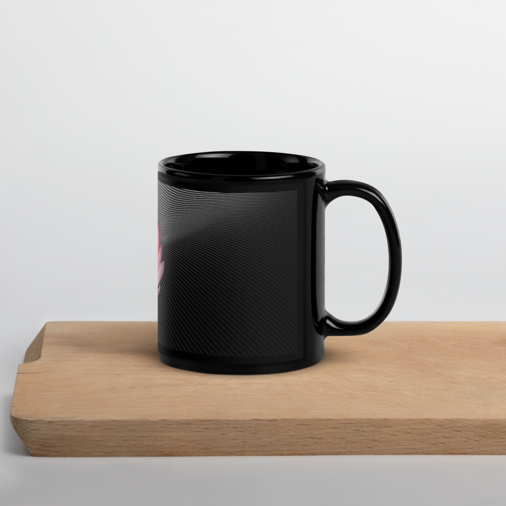 A Dragon Hollywood X - Black Glossy Goblet Mug - { THE HOLLY GRAIL } #1 - Cup, Jug, Flagon, Chalice, Coffee - BEVERLY HILLS-CALIFORNIA-USA
